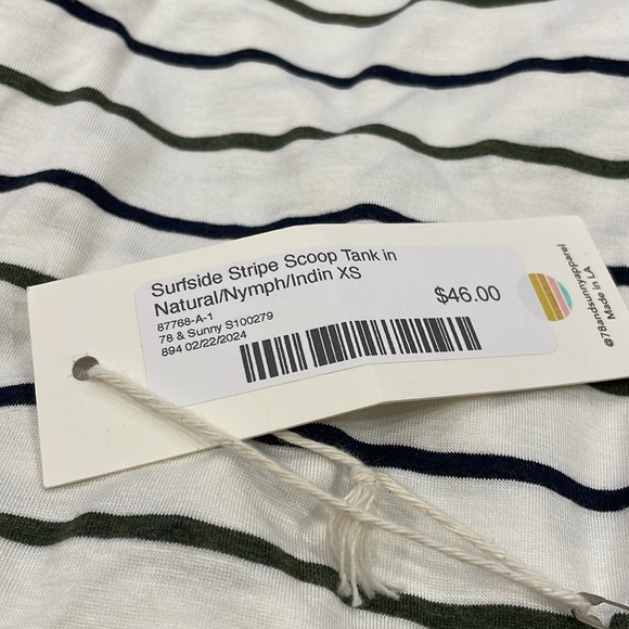 Surfside stripe scoop neck tank - Picture 3 of 3